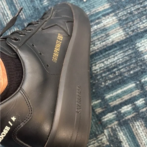 Golden Goose Black Leather Sneakers with Star - Picture 2 of 12